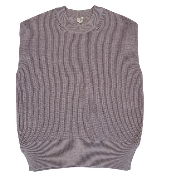 COS Arket Knit Cotton Vest Lilac Small - Picture 2 of 11